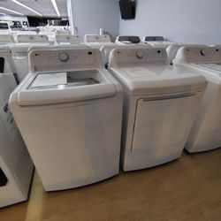 $958 LG 4.5 CU FT WASHER + 7.3 CU FT GAS DRYER COMBO SET, 1 YR WARRANTY