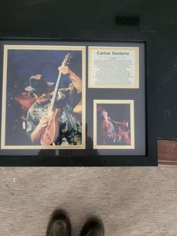 Carlos Santana Framed Photo Collage