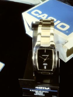Casio mens metal band watch new