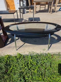 Glass coffee table