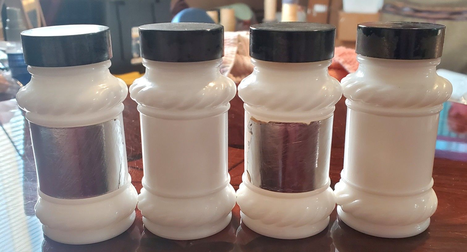 Milkglass Herb Shakers