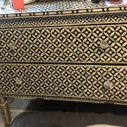Antique Mother Of Pearl Inlay Dresser
