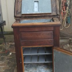 Antique Icebox With Lift top 