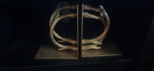 Gold Antler Bookends Set of 2