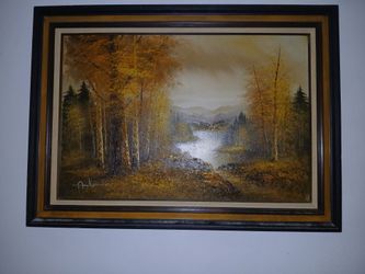 Oil base painting on canvas