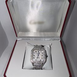 Ice Out Cartier santos Watch