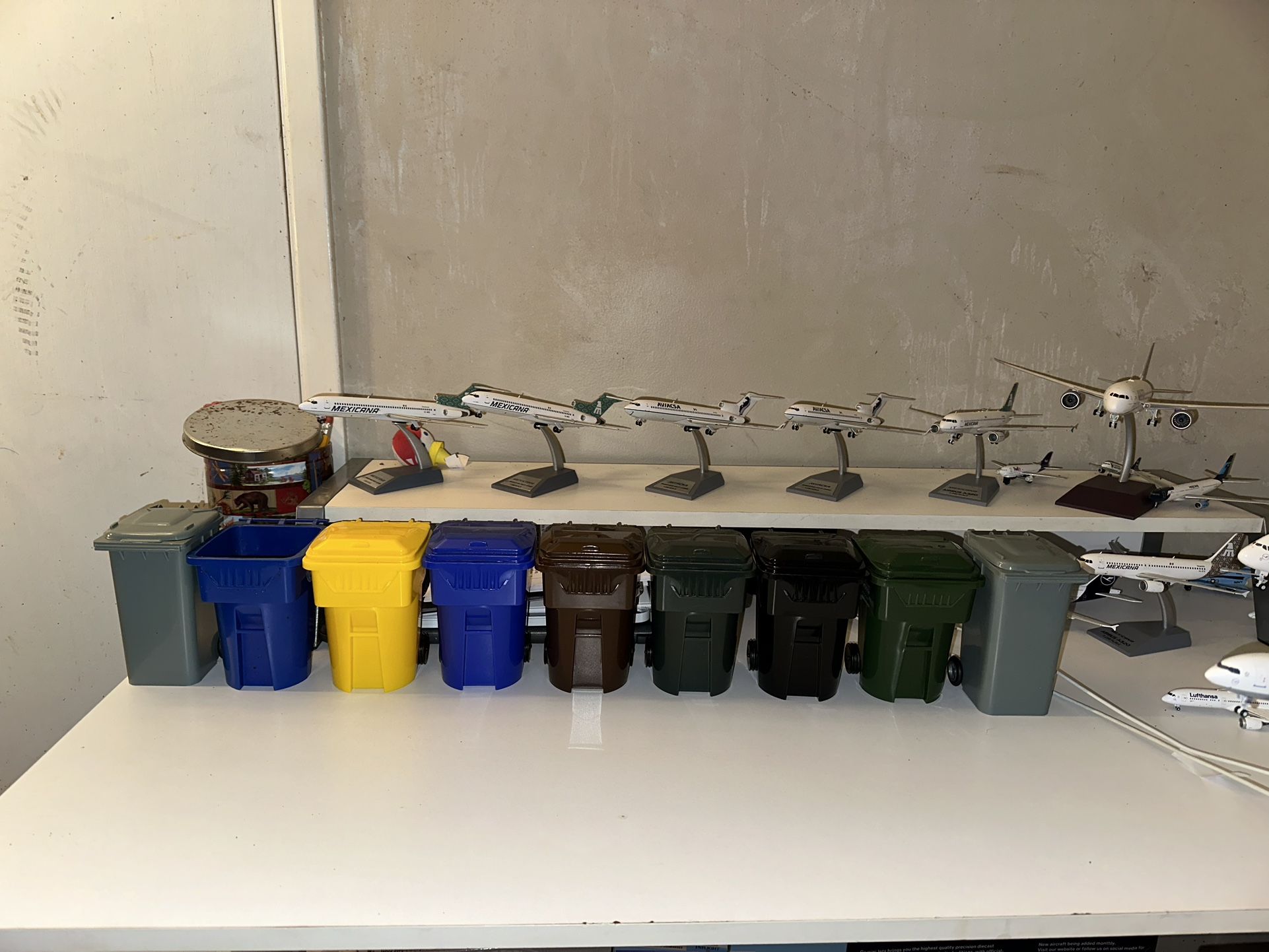 Rehrig Pacific Mini Desktop Trash Recycle Bins