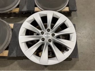 2020 Tesla Model X S OEM 20” Staggered Silver Wheels Rims and TPMS Sensors Slipstream 20x9.5 20x9