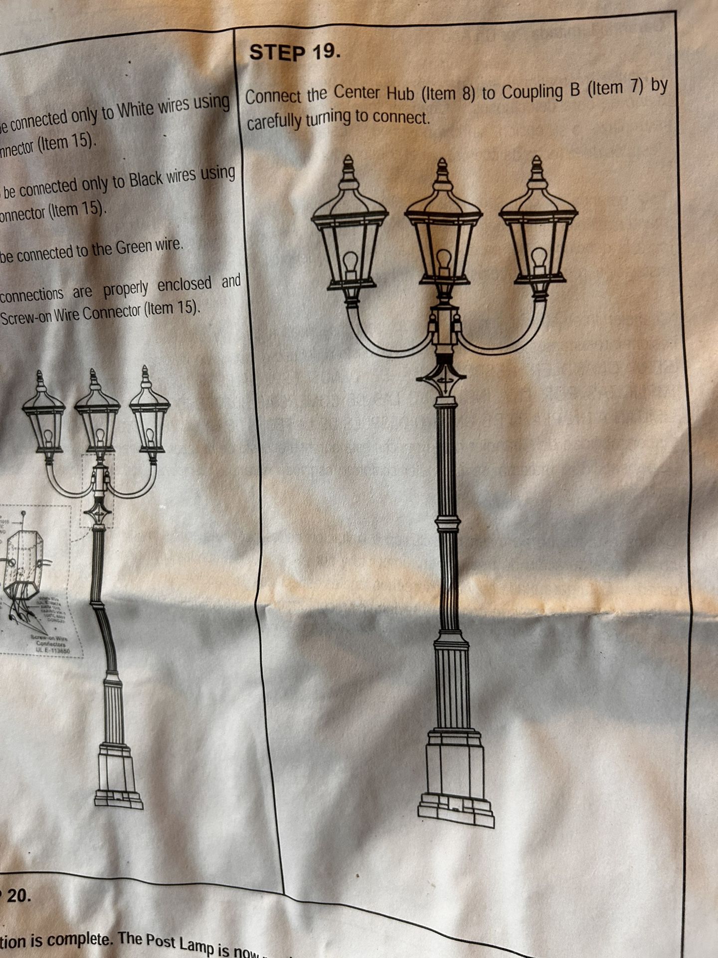 High Quality 3 Tier Iron Lamp Post 