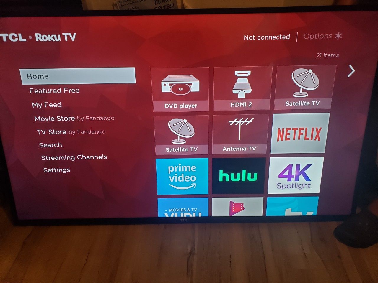 TCL Roku 65" TV. Perfect condition. No base. Make offer