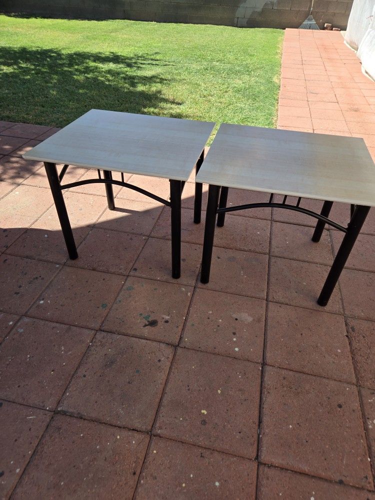2 end Tables Iron Legs