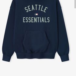 Essential Fear Of God Navy Blue Seattle Mariners Hoodie Size Medium
