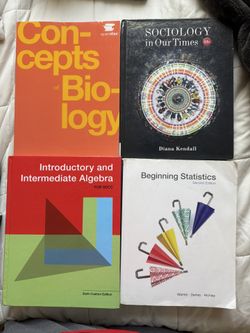 Concepts Of biology, Beginnings, Statistics, Sociology In Our Times, Introductory And Intermedia, Algebra