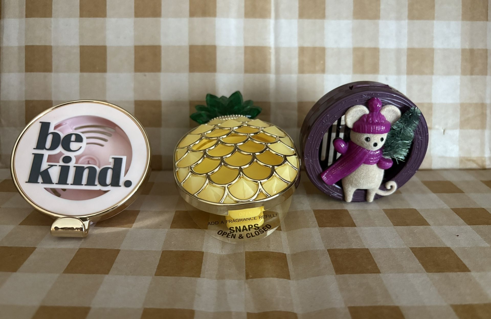 Set Of 3 car Fragrance Holders Bath And Body Works
