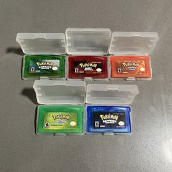 Pokemon GBA Emerald, Sapphire, Ruby, Leaf Green, Fire Red 5 Game