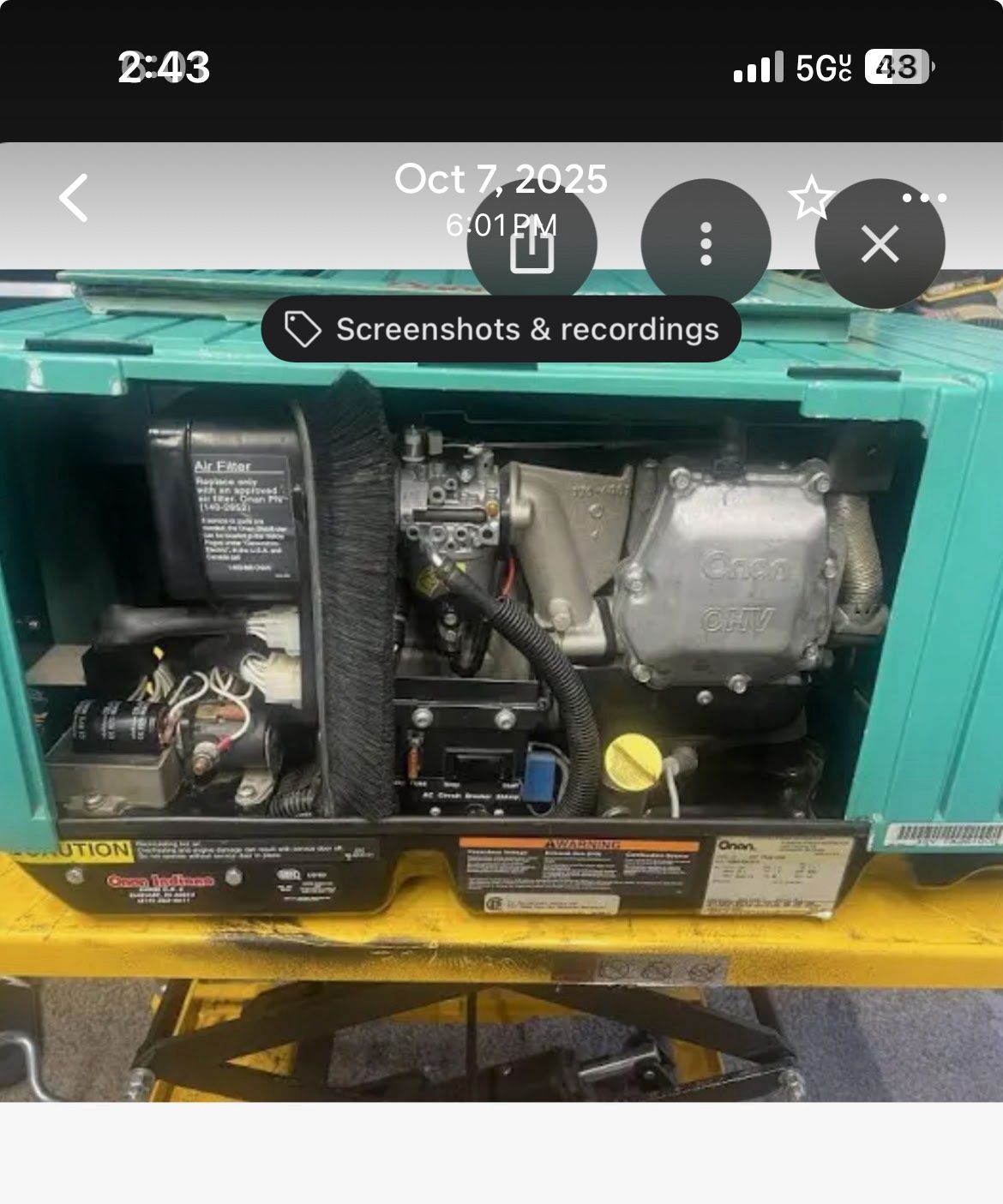 ONAN Microlite Generator 4000 Watt