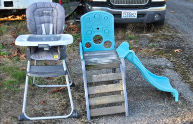 Highchair and kids slide