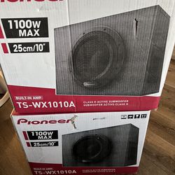 Pioneer 1100W MAX ACTIVE SUBWOOFER price $230 each