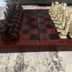 Antique Asian Chess Set