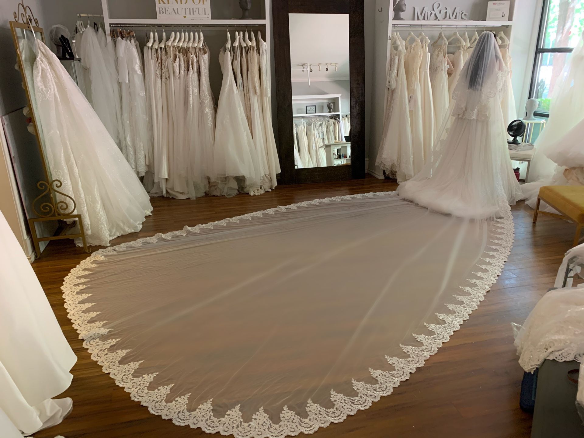 Cathedral wedding veil New ivory 13 Feet Long 