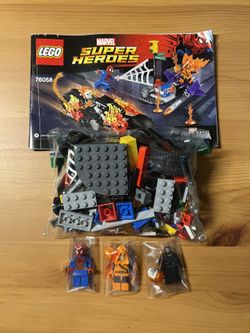 Lego Marvel Spiderman Ghost Rider Team Up 76058 INCOMPLETE