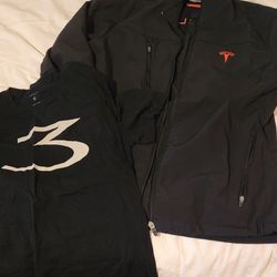 Tesla Women's Employee Corporate Jacket & Model 3 TShirt Set