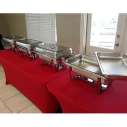 4 Pack Chafing Dish Buffet Stainless Steel 10 Quart