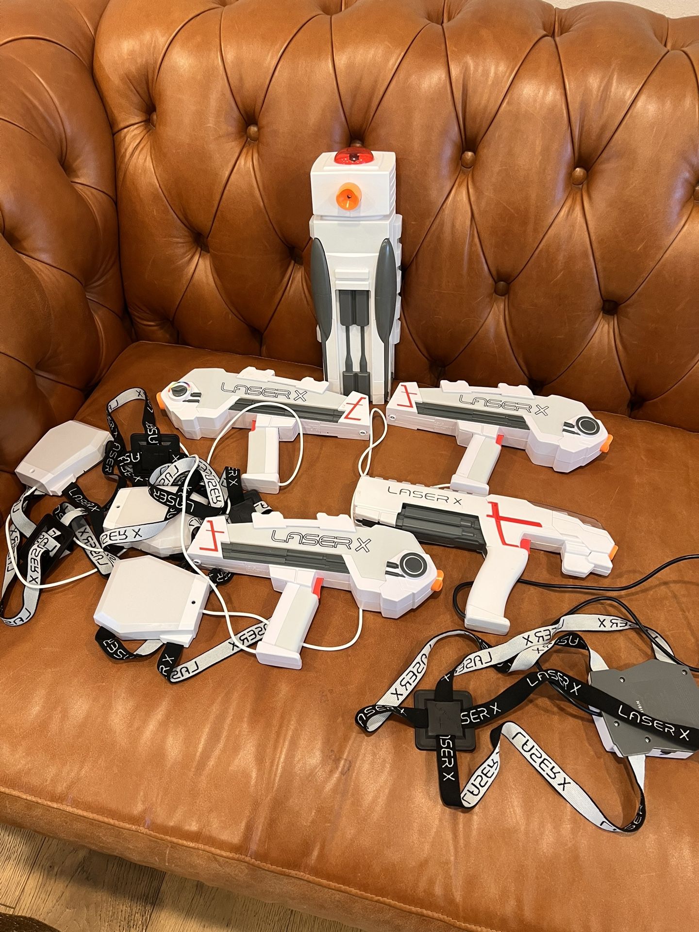 Laser X Revolution blaster, 4 player set w gaming tower, vests