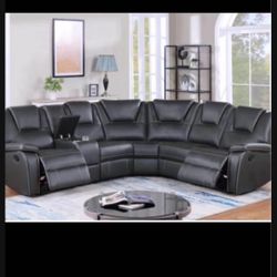 BEST DEAL! LEATHER RECLINER SOFA SECTIONAL!!