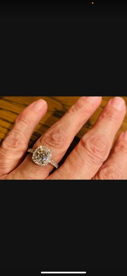 2 CTW 14k White Gold Wedding Engagement Set