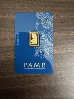 Gold Bar, Lot 4 /5 Grams Pamp And Geiger & Canadian Maple.