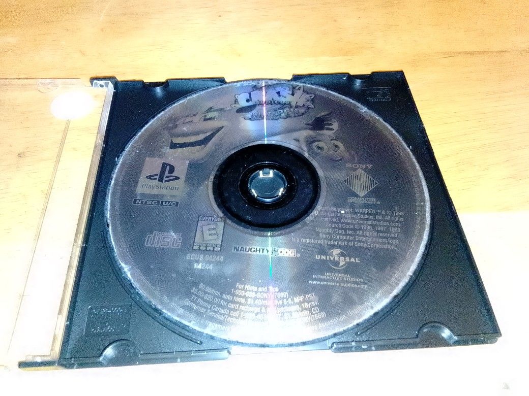 PS1 Game Crash Bandicoot Warped 