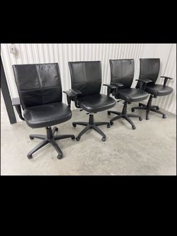 Black Leather Office Chairs $100 each