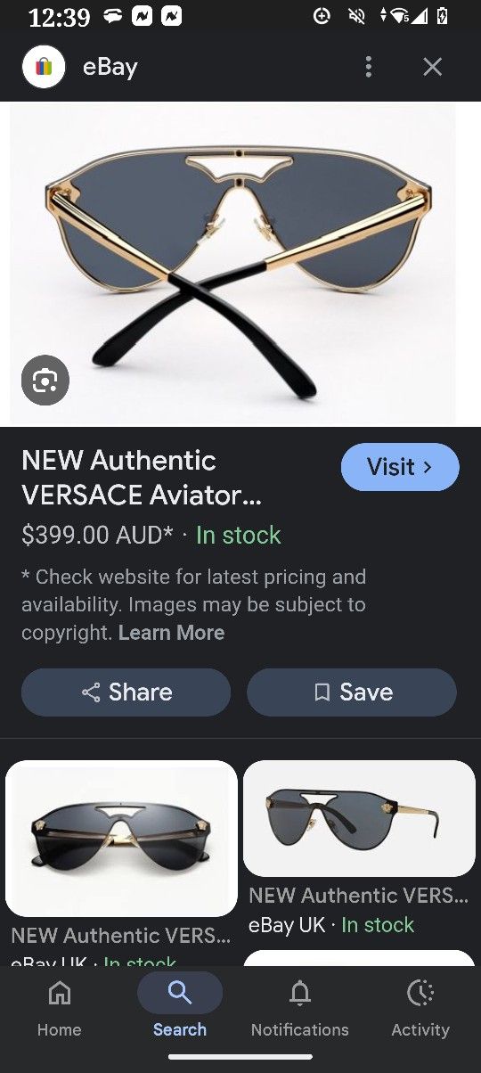 Versace Sunglasses 