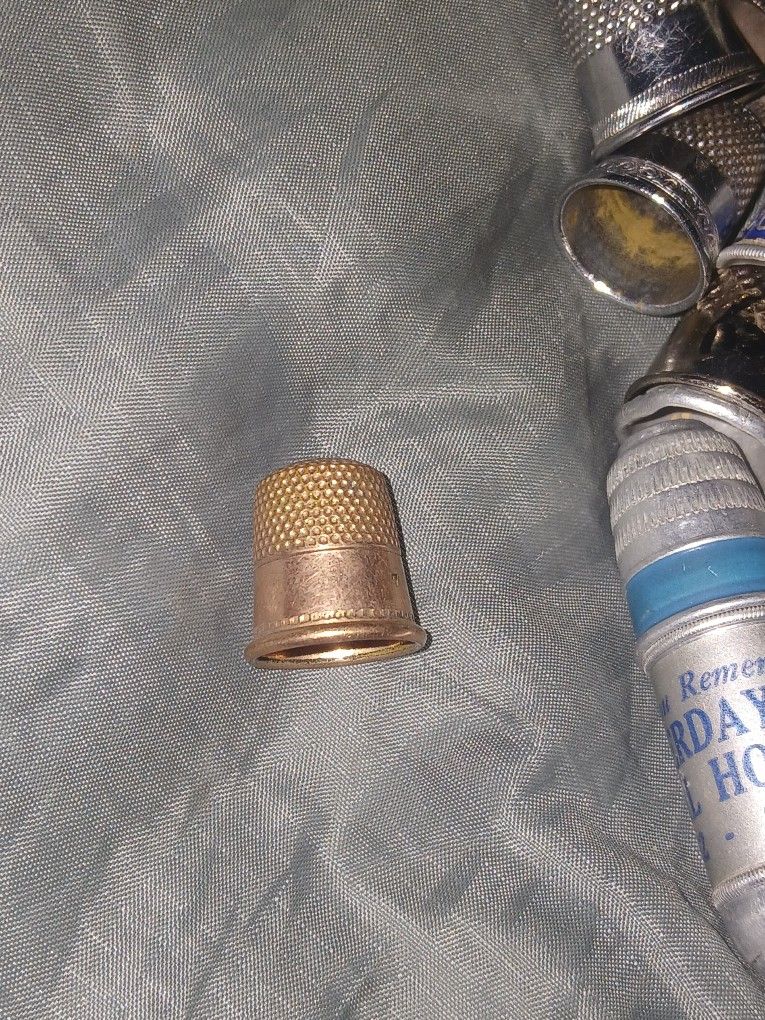 Antique 14 K Rose Gold Sewing Thimble