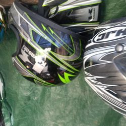 Two Small N Two Med Dirt Bike Helmets
