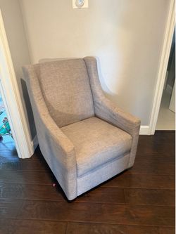 Grey rocking chair