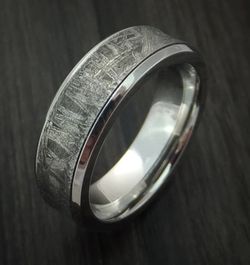 Gibeon Meteorite Wedding Band