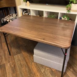 Plastic Folding Table / Faux Wood Grain Look 