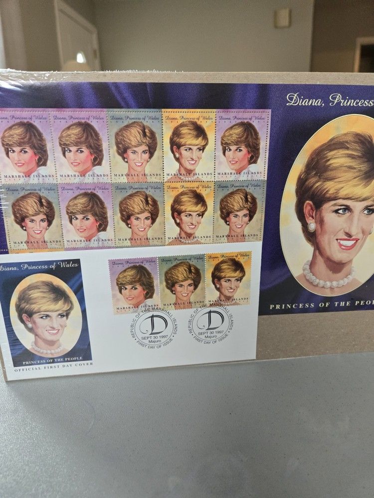 Diane Princess Of Wales Stamps From 1997 Envelope Still Sealed