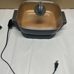 Crux Deep Nonstick Electric Skillet 