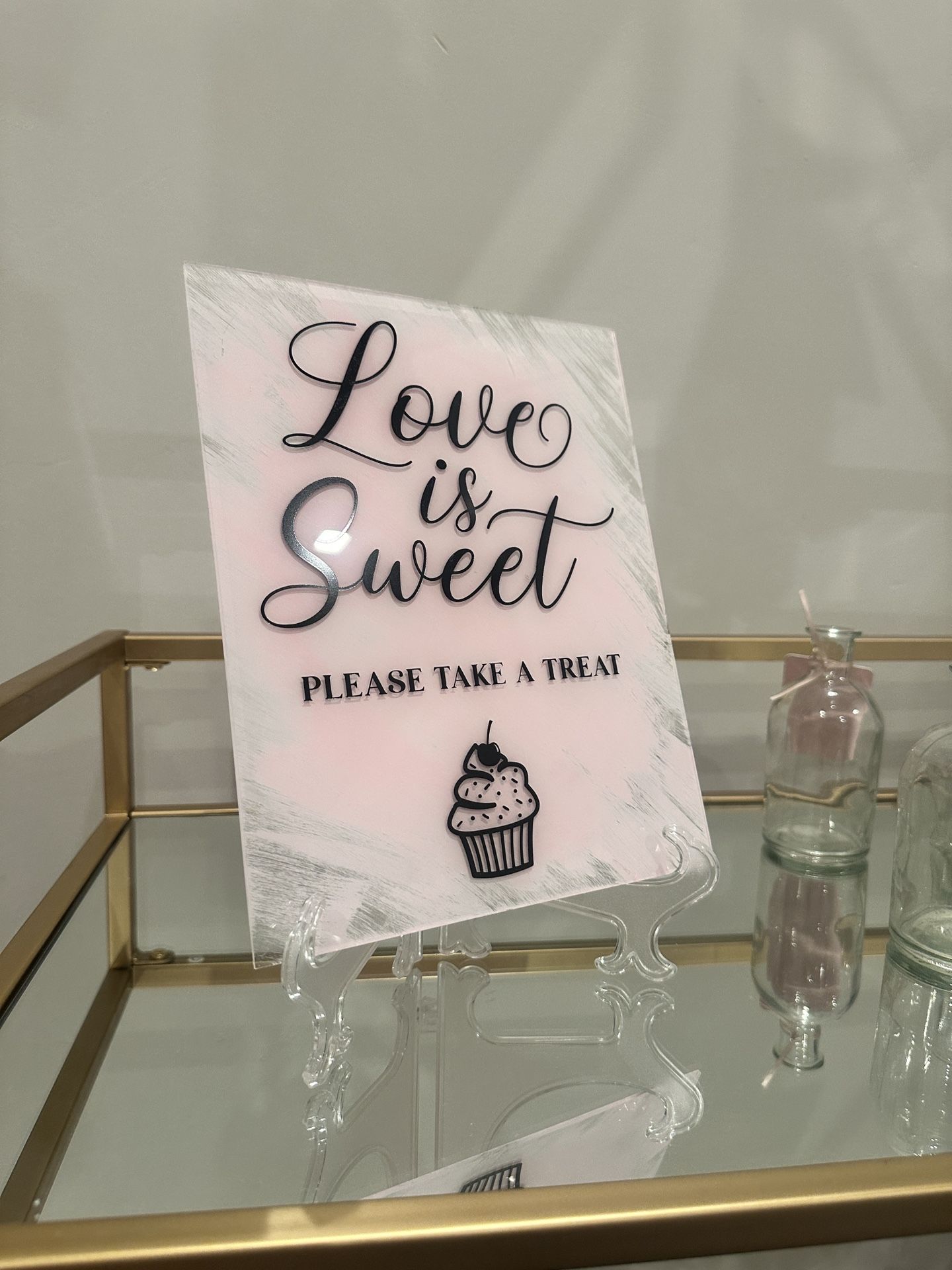 Cute Acrylic Sign “Love is Sweet” 💕