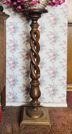 Antique Open Barley Twist Plant Stand