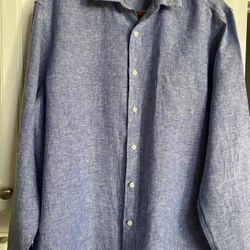 Mens UNTUCKit Linen Shirt Size L