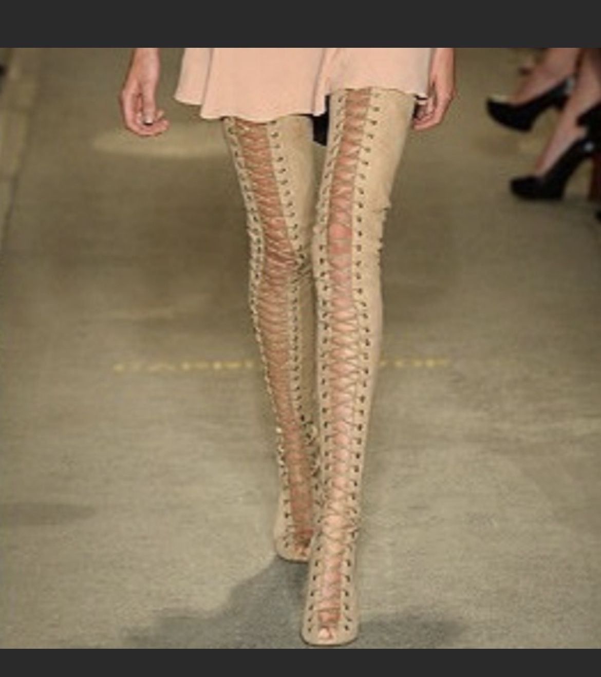 ZigiNY Thigh High Lace Boots