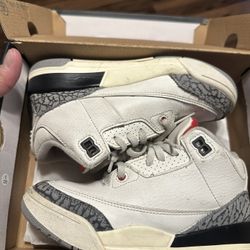 Used Jordan 3 White Cement Size 13c $50