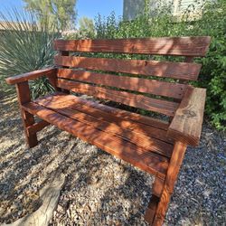 Handmade To Order Wooden Outdoor Bench