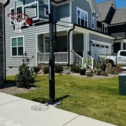 Goaliath 60 inch in ground basketball hoop, adjustable basketball court 