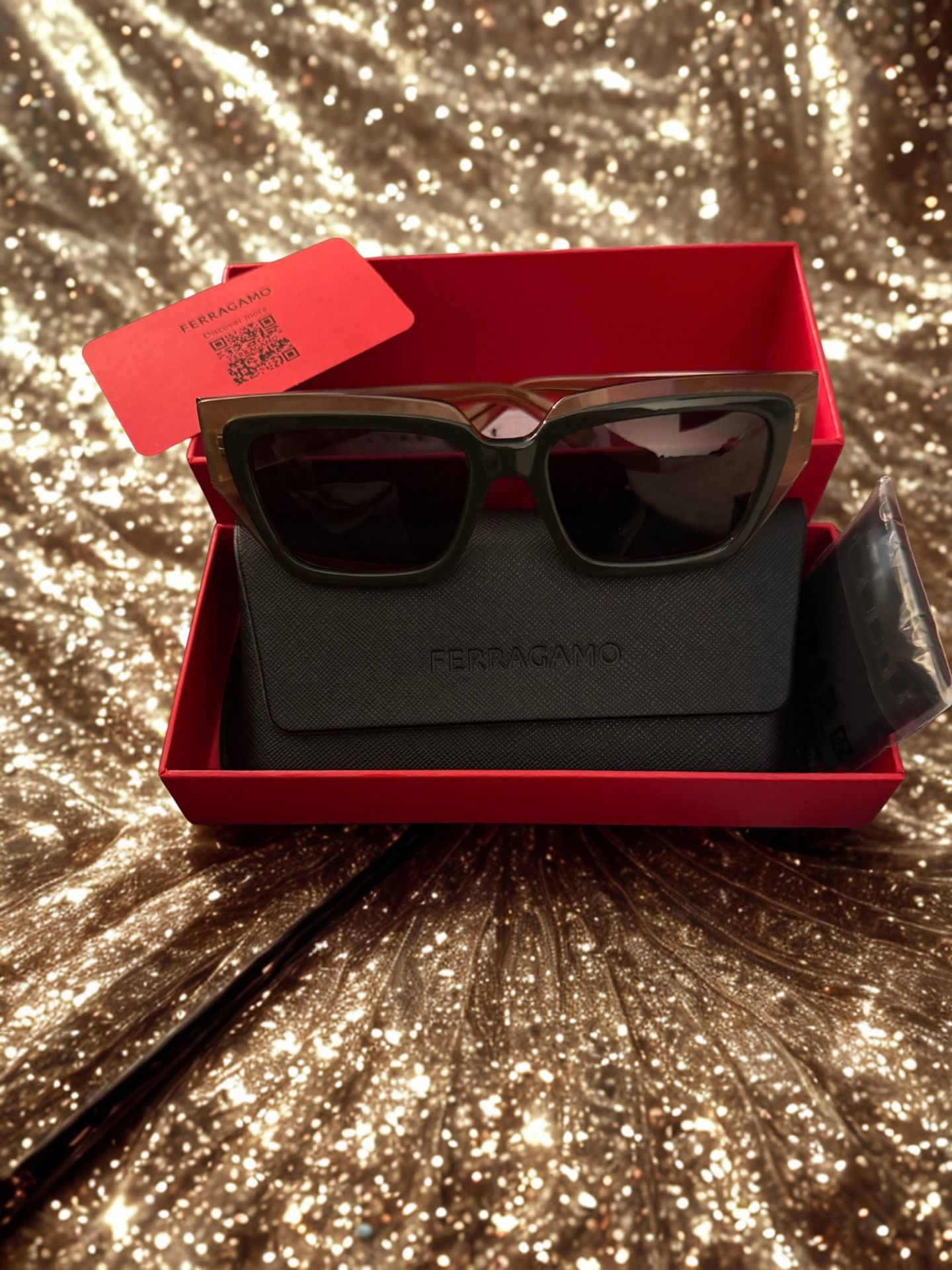 Salvador Ferragamo Translucent Mocha Mousse Sunglasses