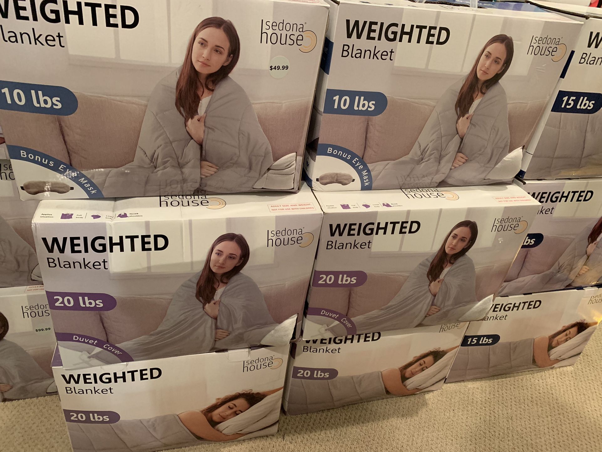 BRAND NEW WEIGHTED BLANKETS WHOLESALE 13 For $250